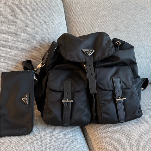 Prada Handbags - Prada Re-Nylon medium backpack with pouch
